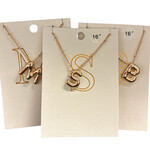 Gold Balloon Initial Necklace