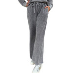 Charcoal Washed High Waist Drawstring Lounge Pants
