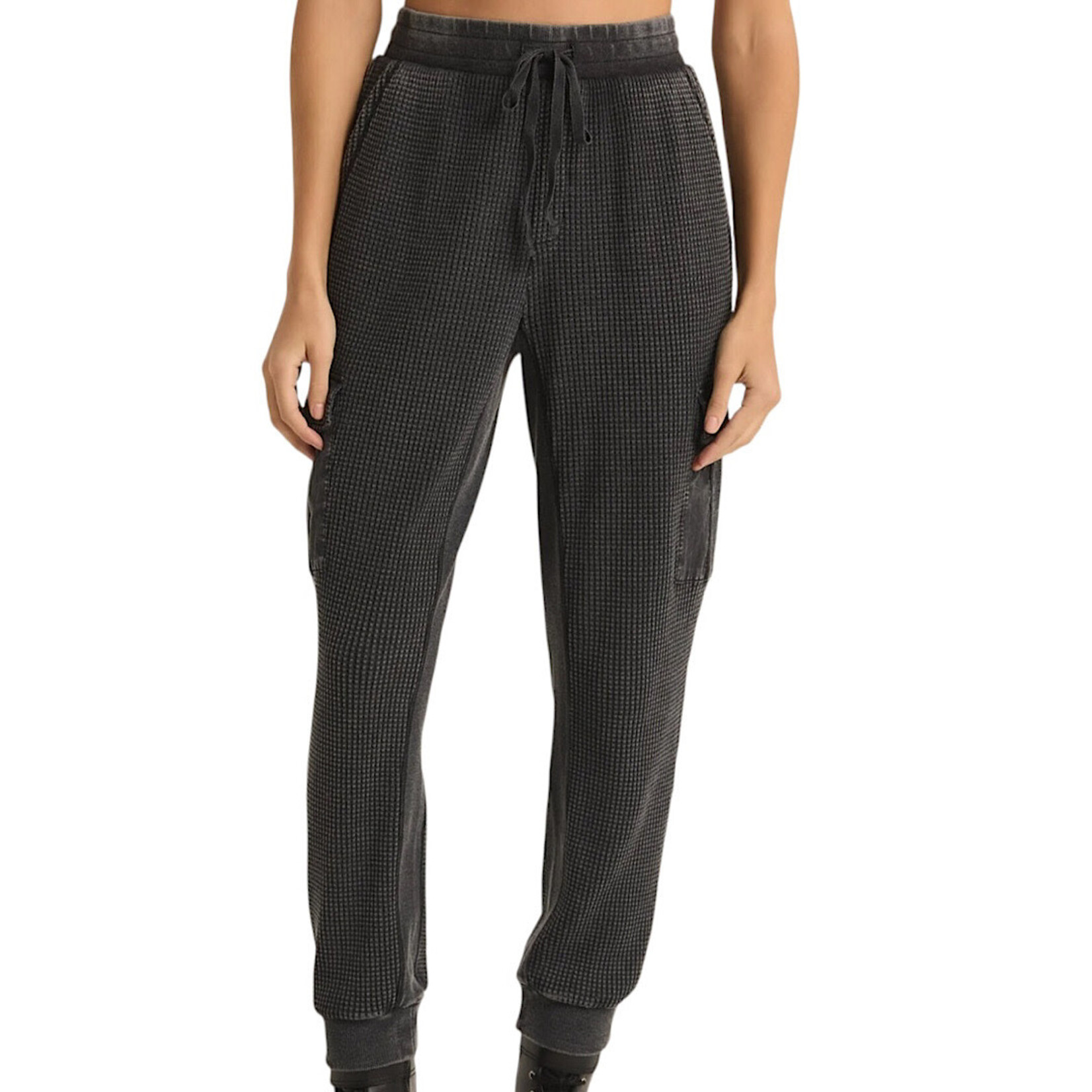 Z Supply Z Supply Niles Waffle Cargo Jet Black Pant