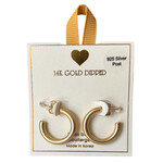 Yellow Ribbon 14K GD Dipped Katarina Matte Hoops