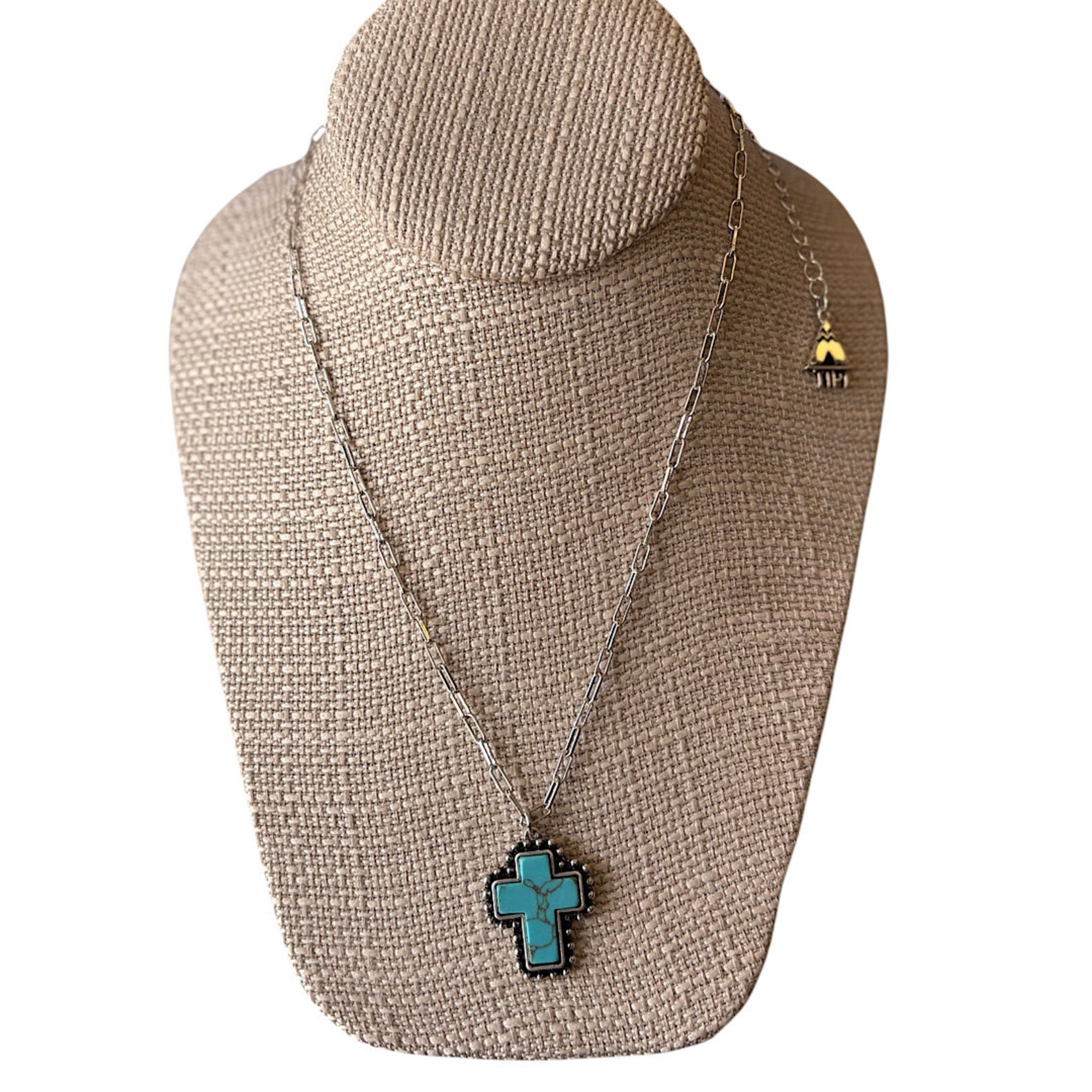 Turquoise Cross Pendant Necklace