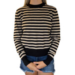 Black/Taupe Sweater Top
