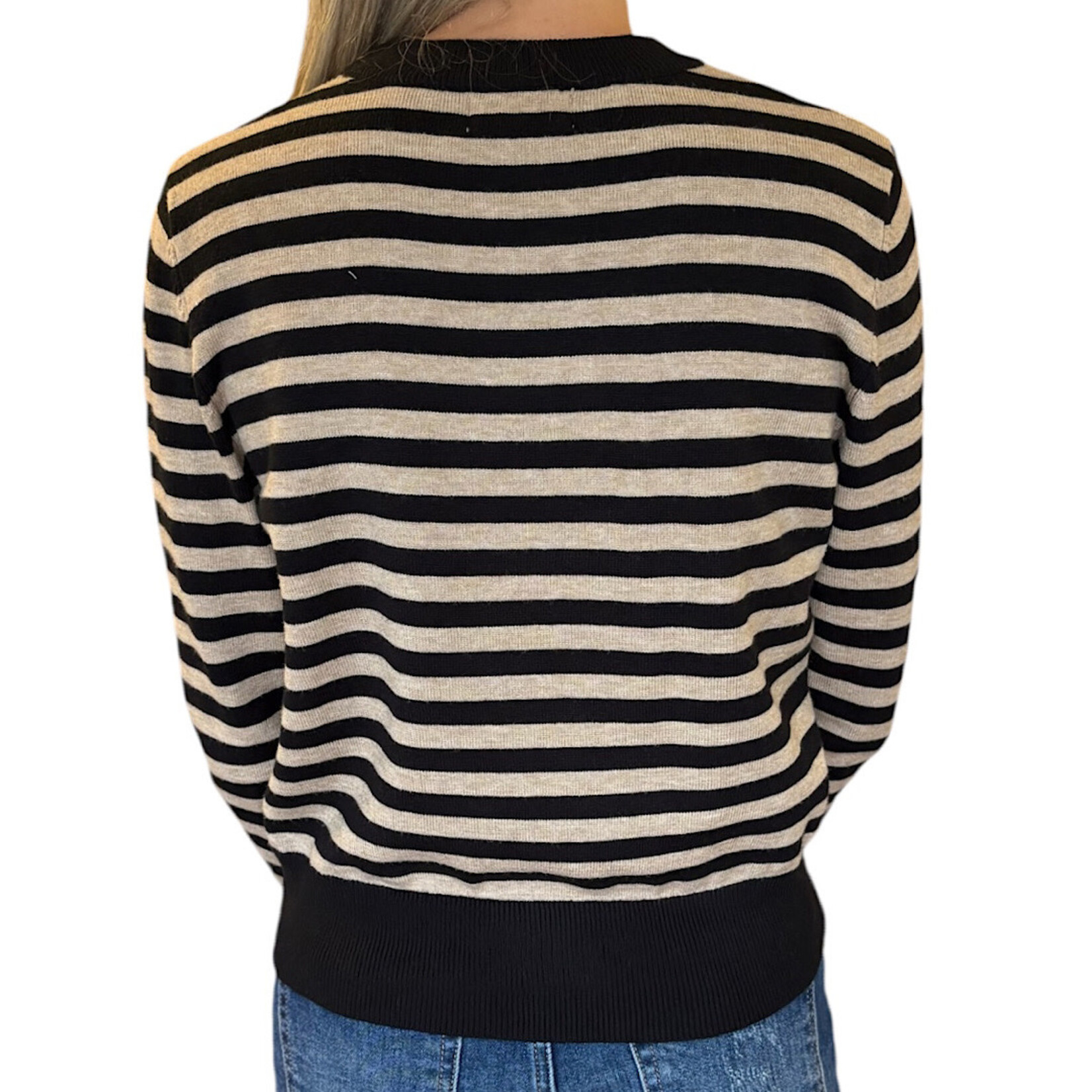 Black/Taupe Sweater Top
