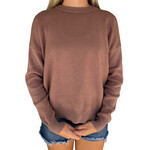 Brown Casual Sweater Top