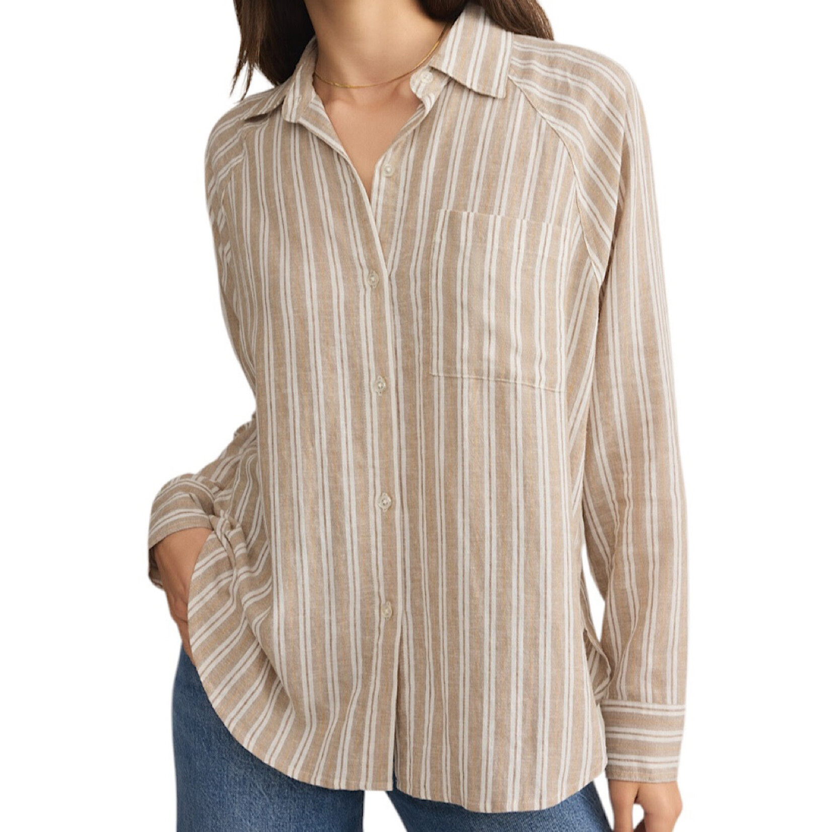 Z Supply Z Supply The Perfect Line Top Pebble Moon