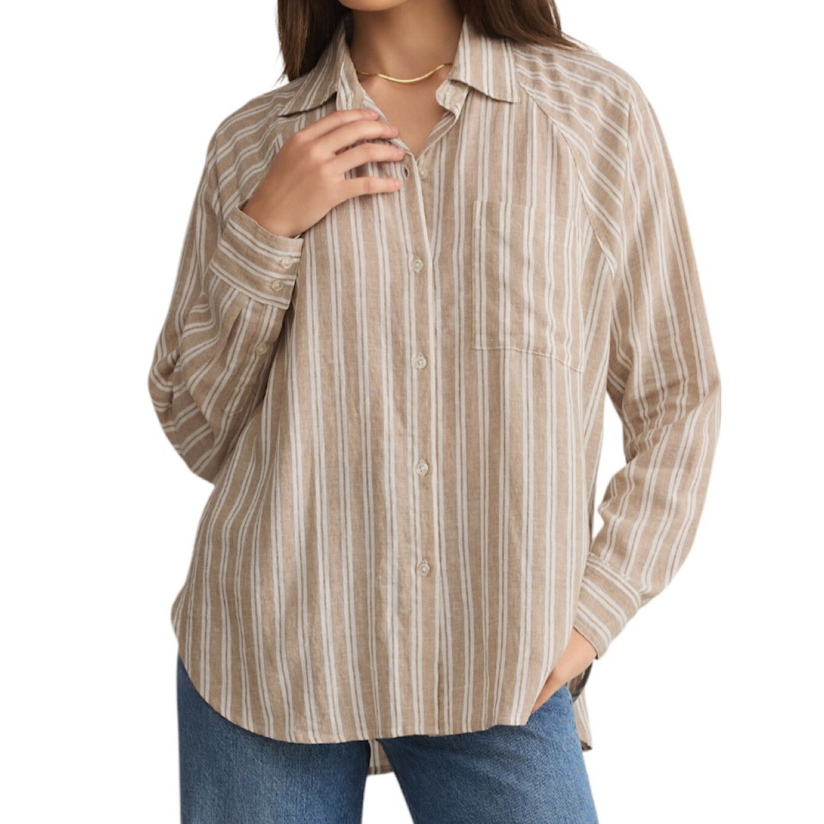 Z Supply Z Supply The Perfect Line Top Pebble Moon