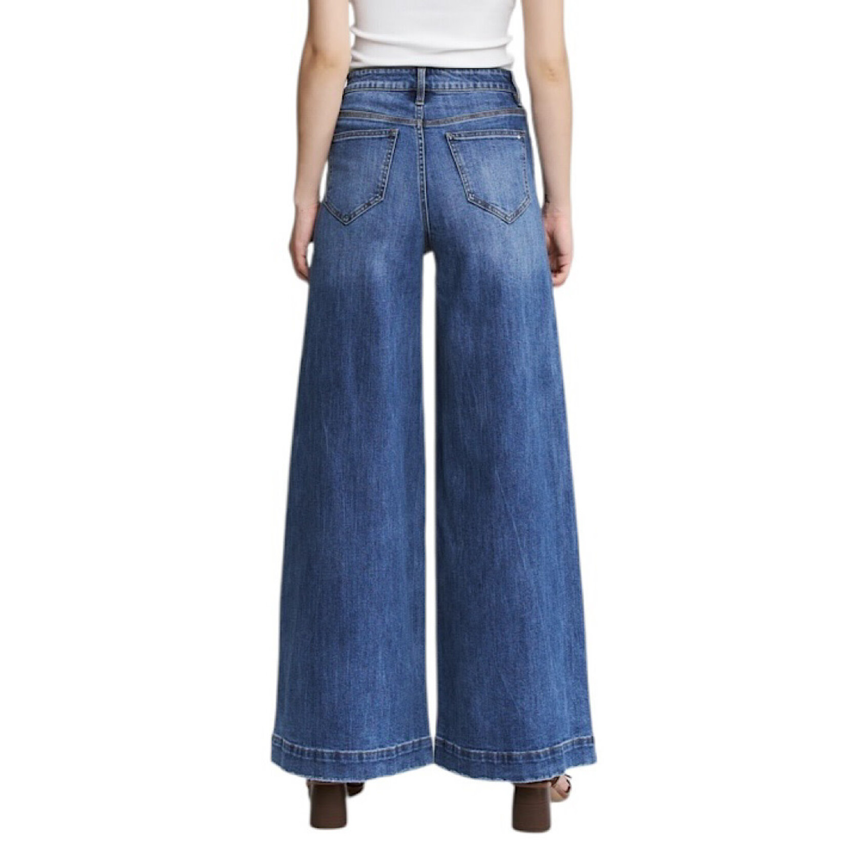 Mica Denim MICA MDP-W3599 S/H Rise Slouchy Wide Leg Jean
