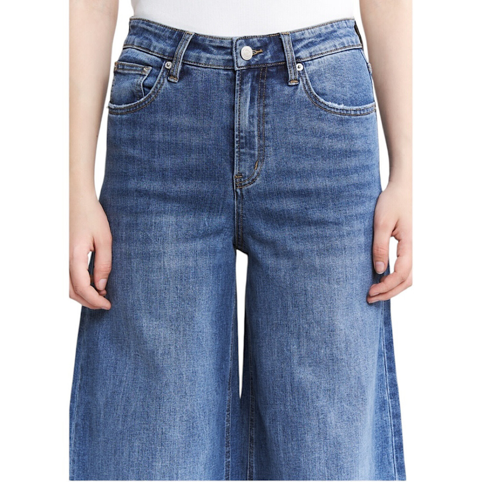 Mica Denim MICA MDP-W3599 S/H Rise Slouchy Wide Leg Jean