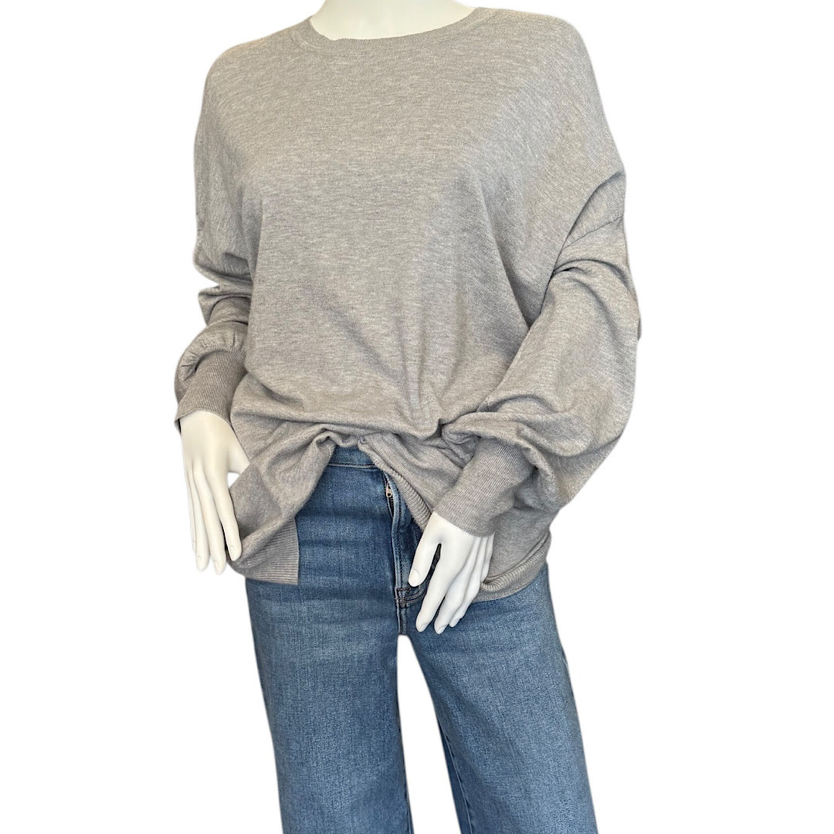 Balloon Sleeve Tunic Sweater