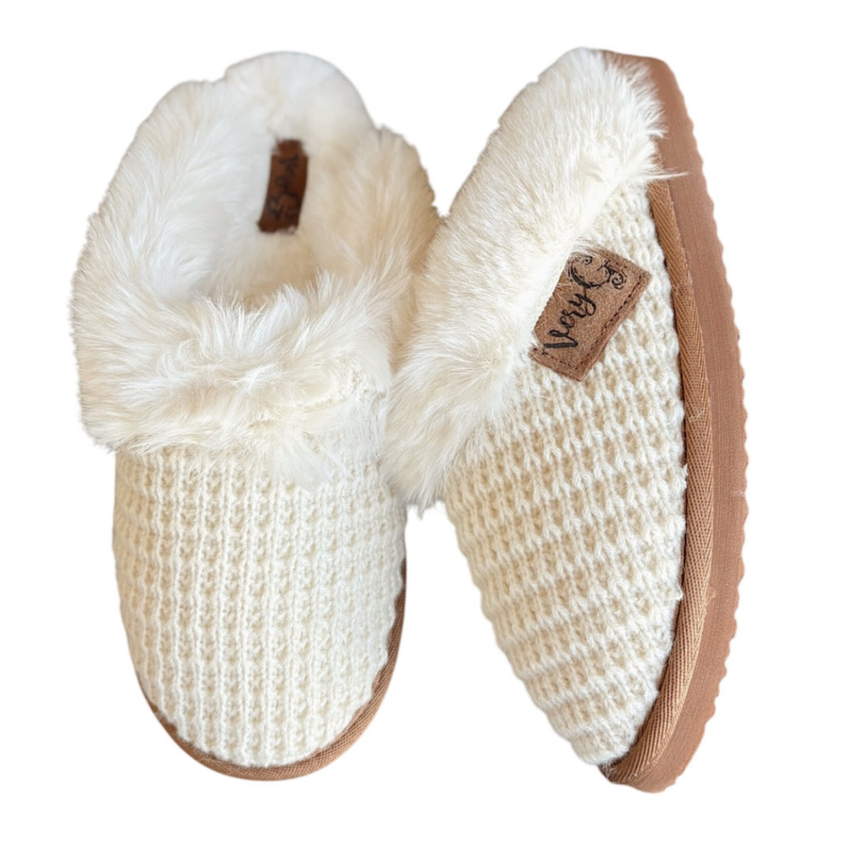Very G Sweater Cream Slippers