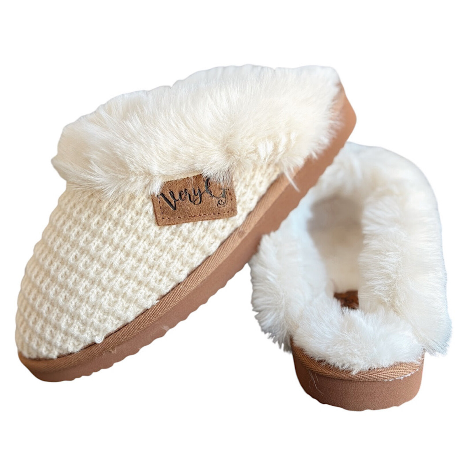 Very G Sweater Cream Slippers
