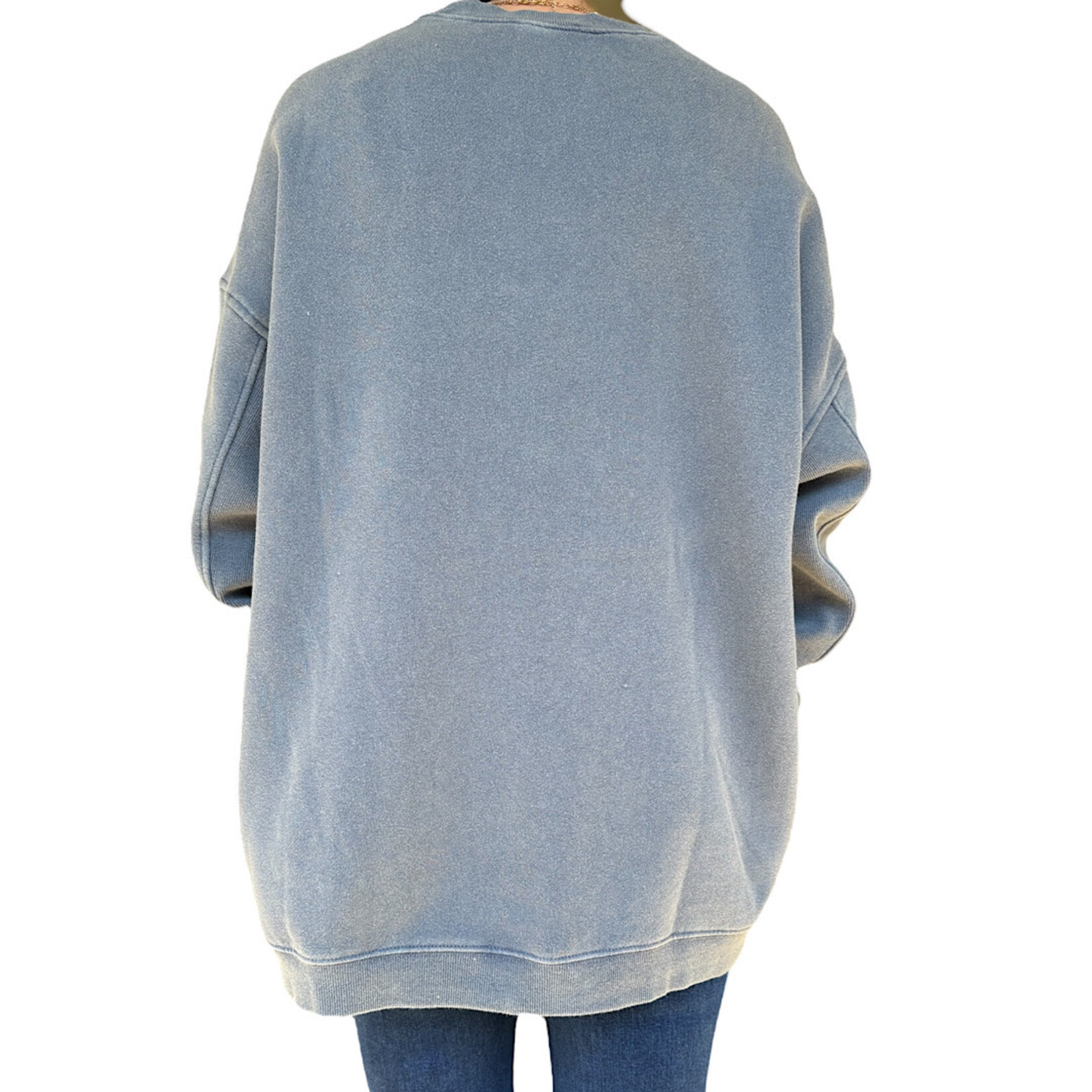 Dusty Navy Mineral Washed Oversized Sweatshirt