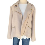 Roz&Ali Beige Quilted Jacket Size XL- RF
