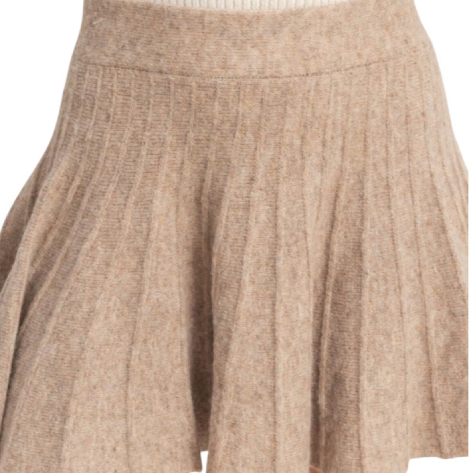 Dark Taupe Turtle Neck Top and Skirt Set