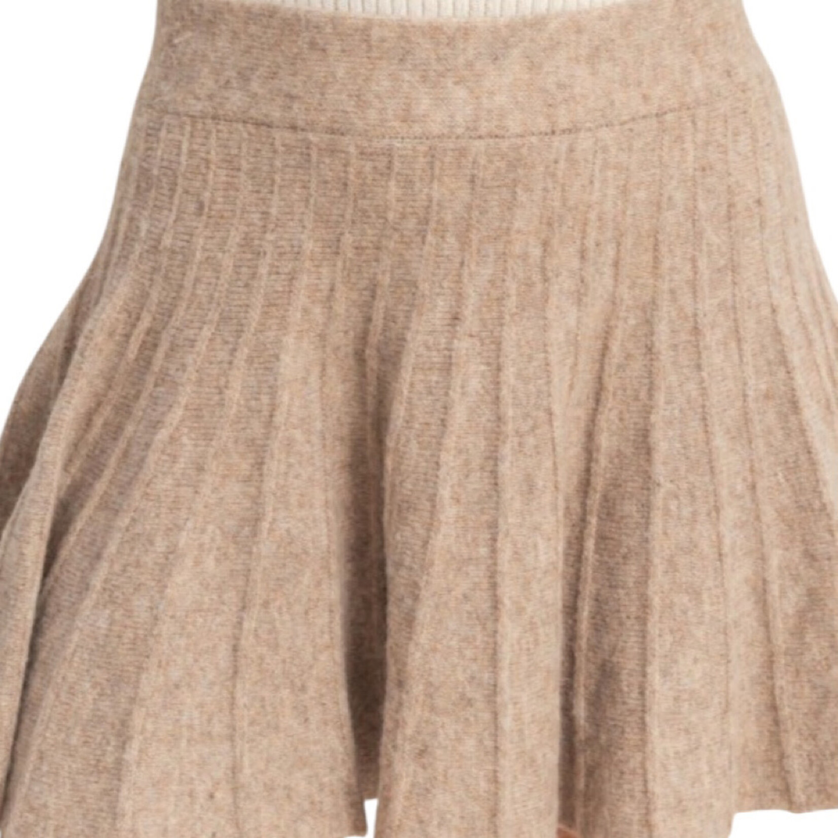 Dark Taupe Turtle Neck Top and Skirt Set