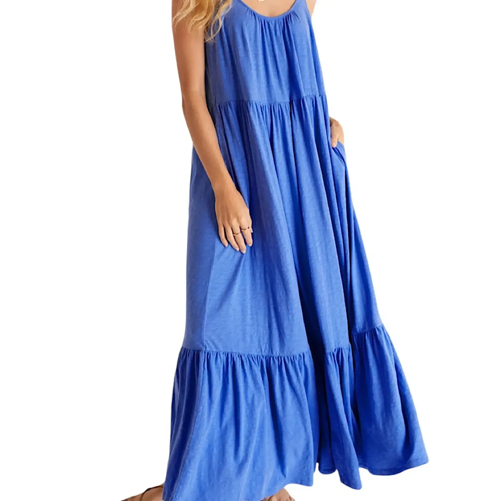 Z Supply Z Supply Lido Slub Midi Dress Pacific Blue