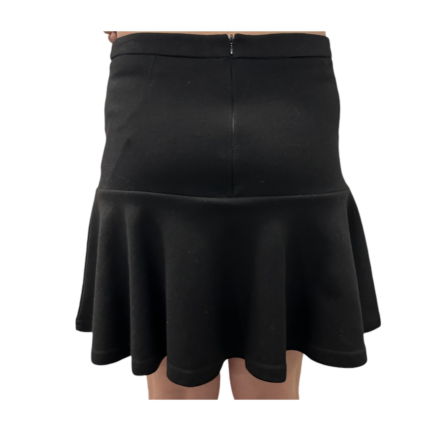 Black Half Flare Mini Skirt