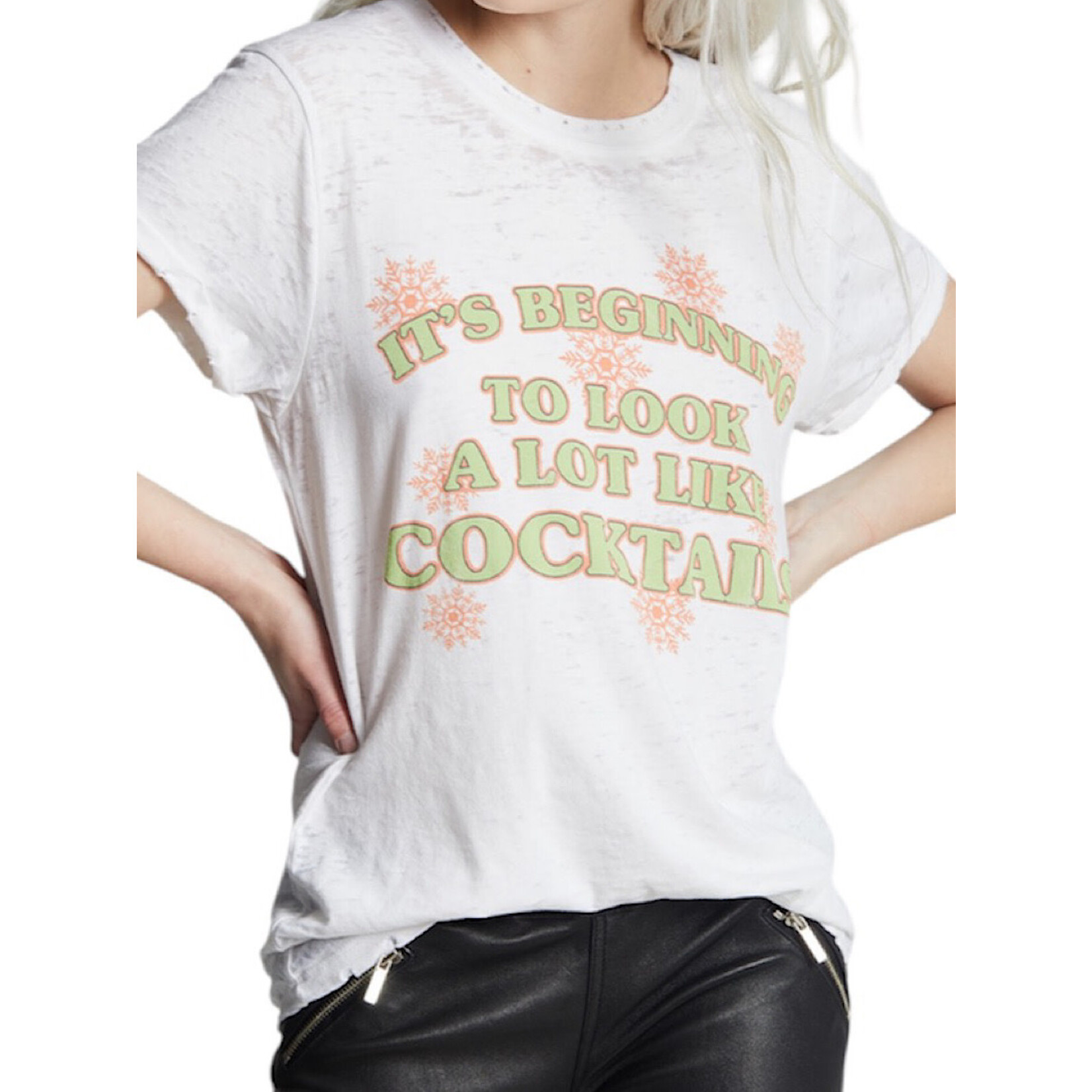 Holidazed Burnout Tee- White