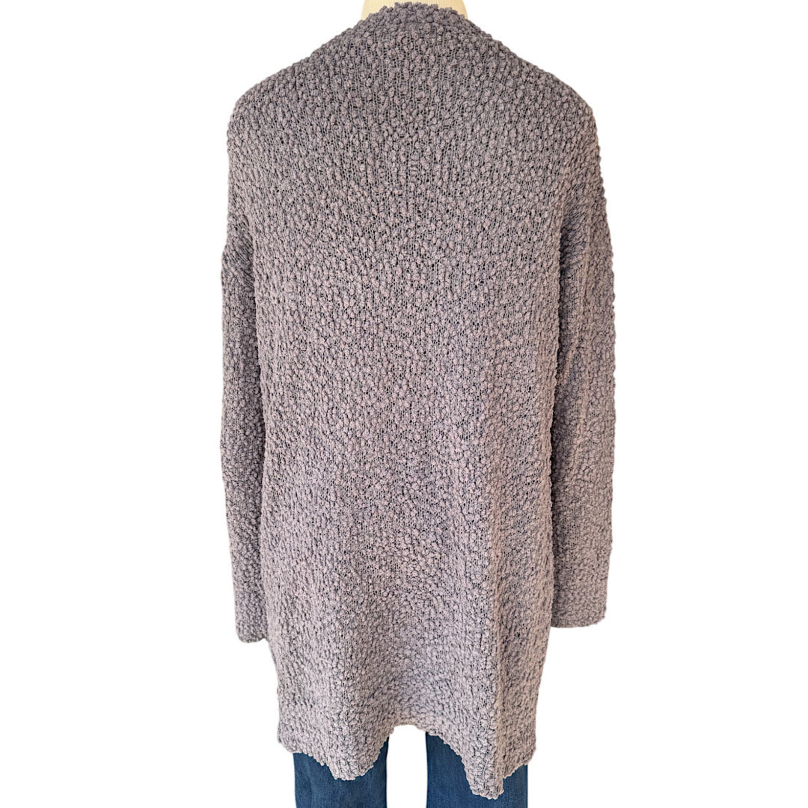 Lavender Gray Popcorn Cardigan Size Medium-RF