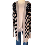 Taupe Striped Cardigan Size Large-RF