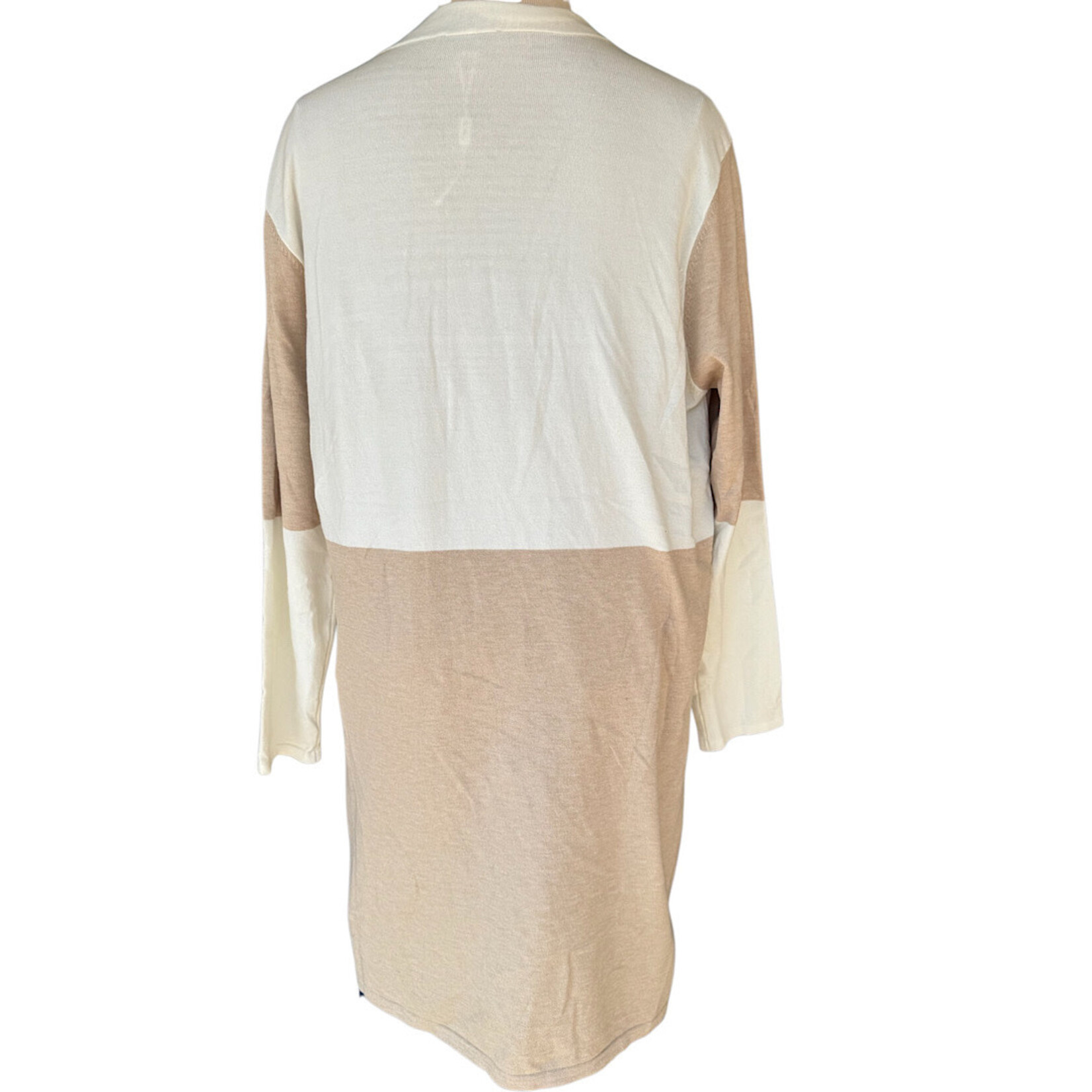 Cream Striped Cardigan Size Large-RF