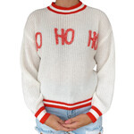 Cream Ho Ho Ho Crew Neck Pullover Sweater
