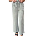 Olive Washed Wide Leg Drawstring Lounge Pants