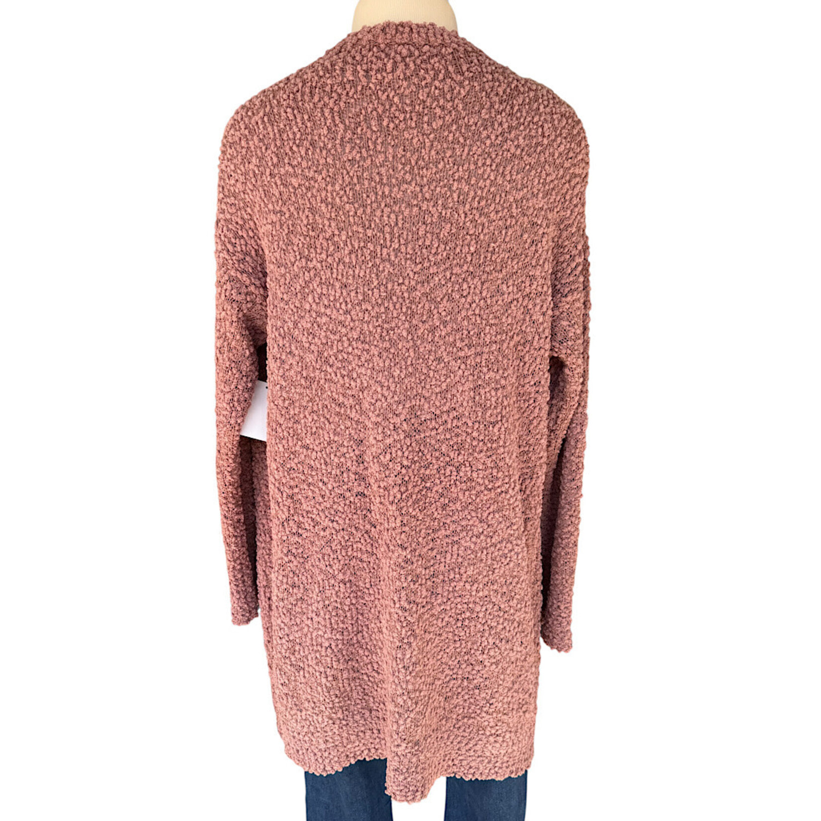 Listicle Blush Popcorn Cardigan Size Medium-RF