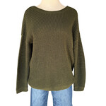 Forever 21 Olive Knit Sweater Size Medium- RF