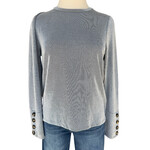 Black Striped Long Sleeve Top Size Medium-RF