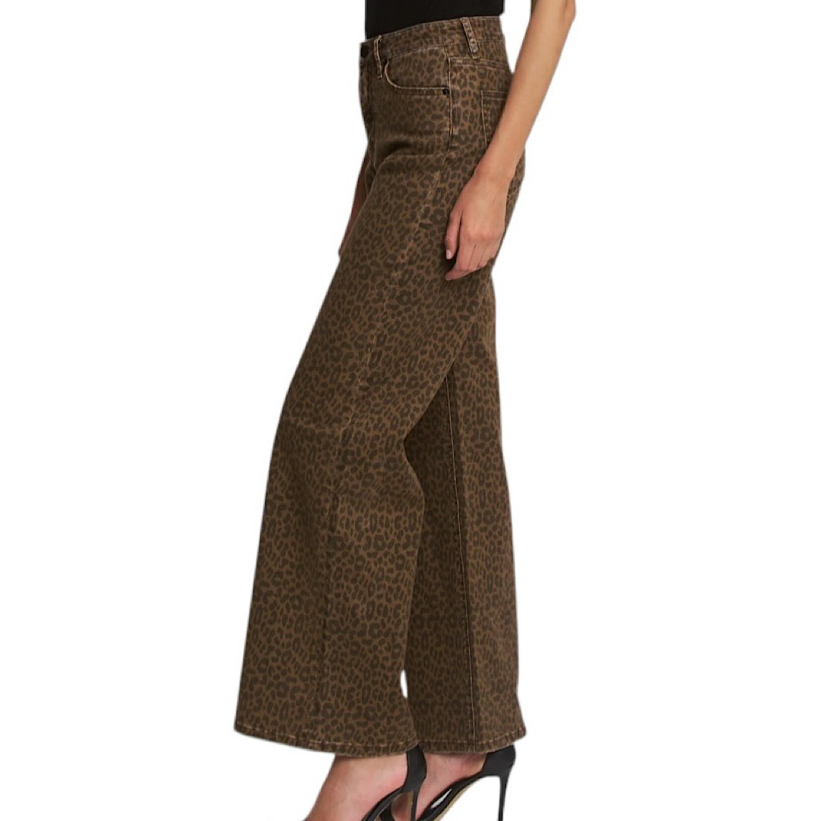 Mica Denim Mica MDP-W3641 S/H Wide Leg Leopard Jean