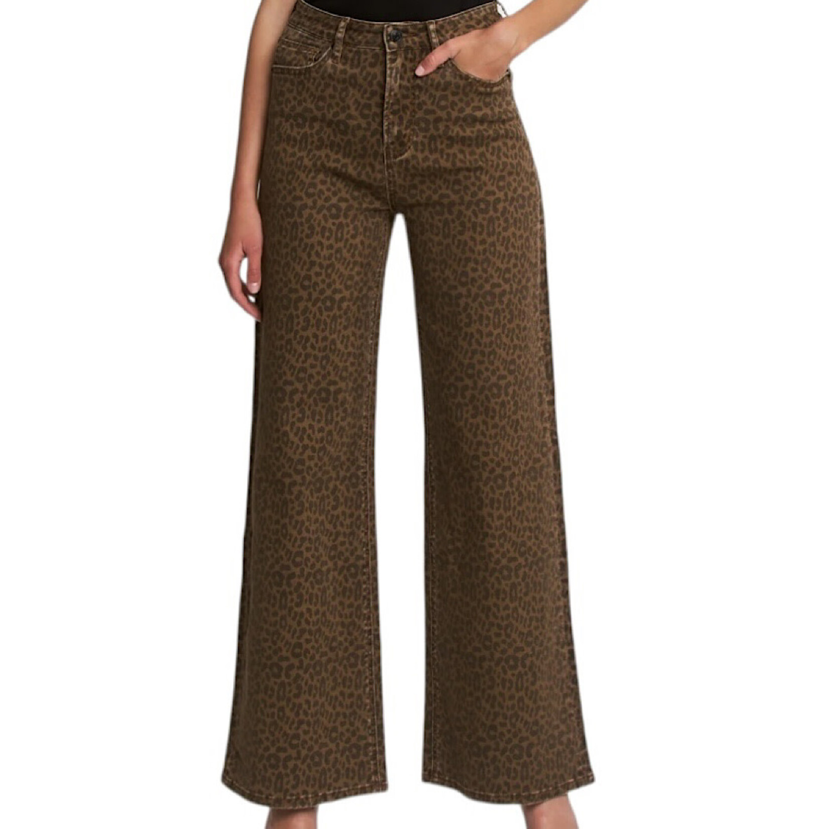 Mica Denim Mica MDP-W3641 S/H Wide Leg Leopard Jean