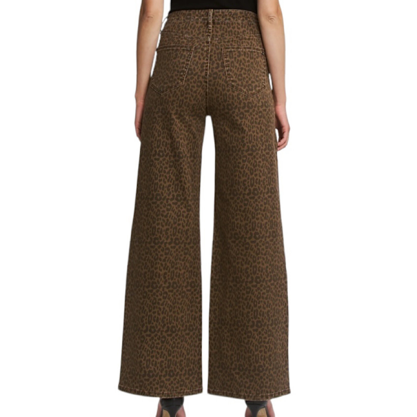 Mica Denim Mica MDP-W3641 S/H Wide Leg Leopard Jean