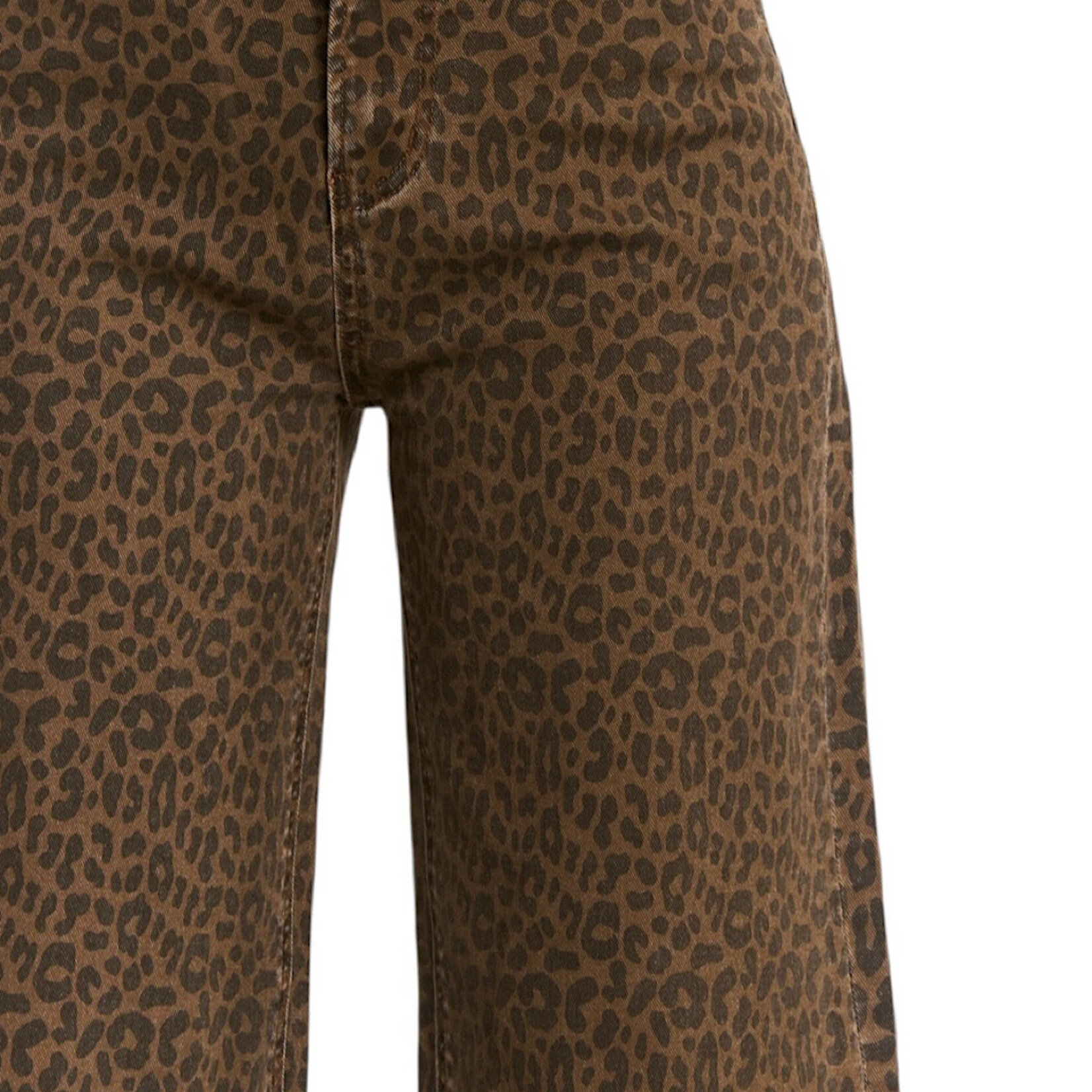 Mica Denim Mica MDP-W3641 S/H Wide Leg Leopard Jean