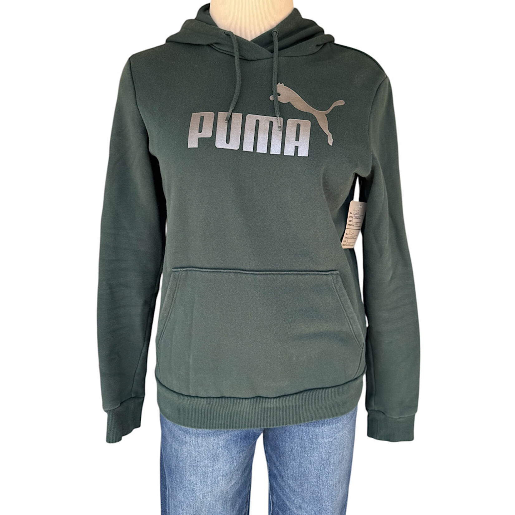 puma Kelly Green Puma  Long Sleeve Hoodie Size Small-RF