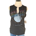 Dark Grey V-Neck Band Tee Size Small-RF