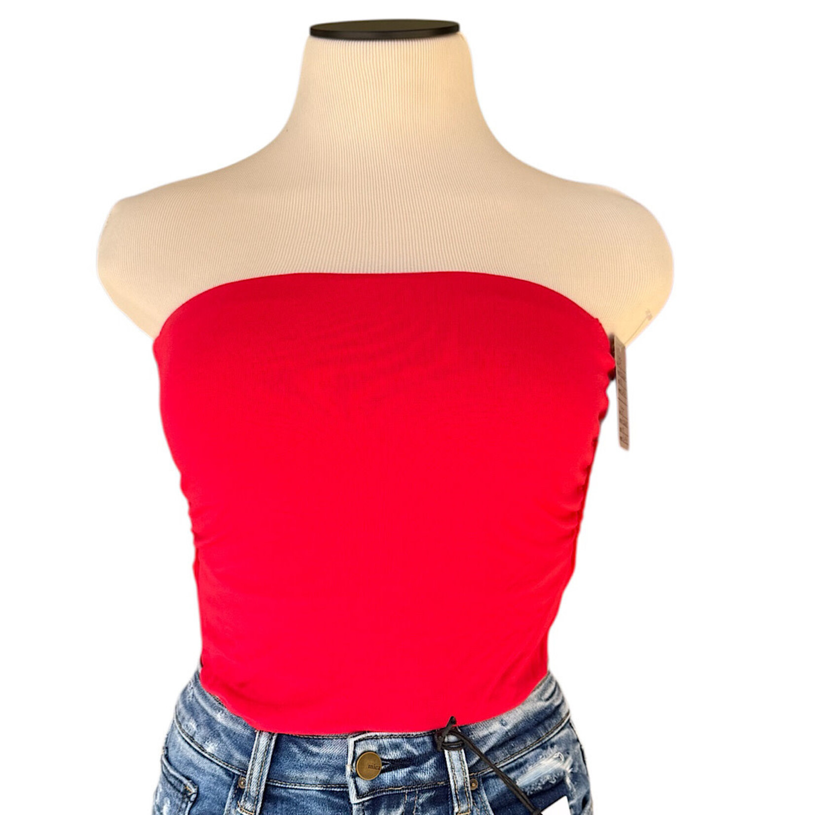 Red Strapless Bodysuit Size Medium-RF