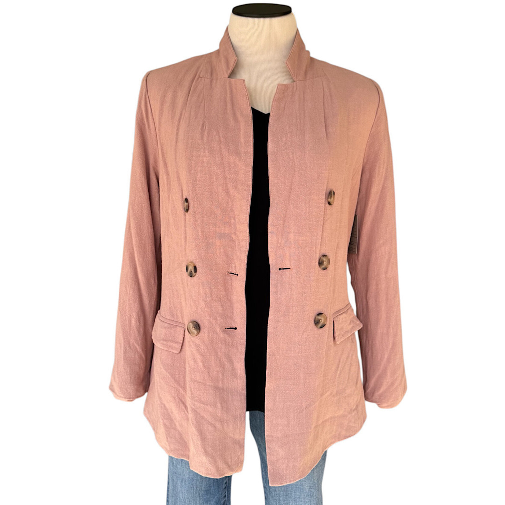 Dusty Rose Long Sleeve Blazer Size Medium- RF