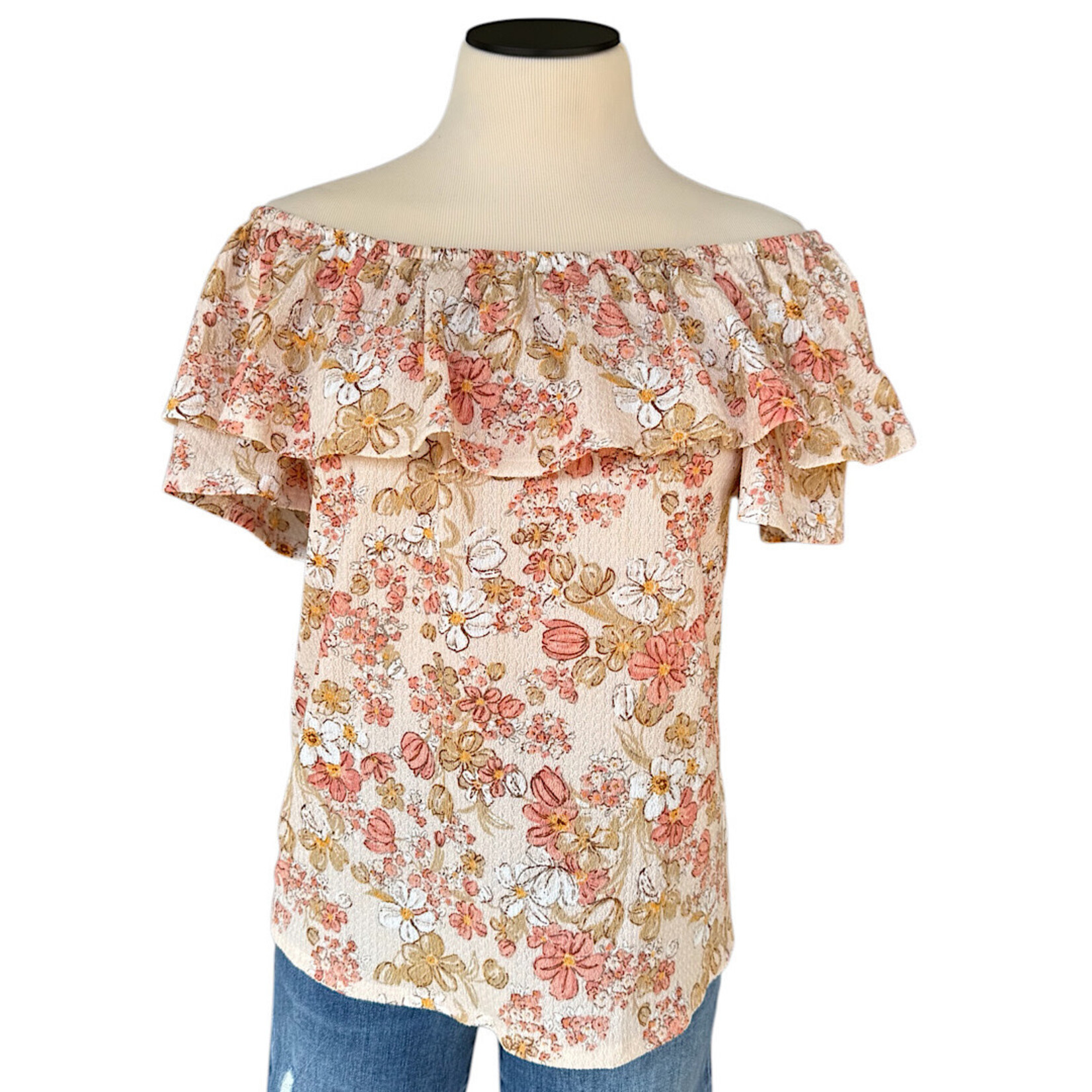 Floral Ruffle Top Size Small-RF