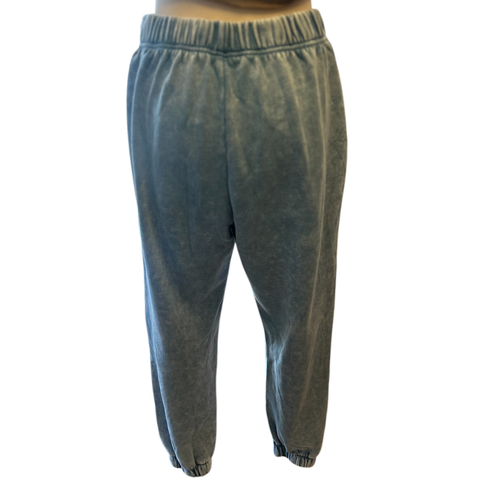 Zenana Blue Acid Wash Joggers Size Large- RF