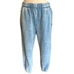 Zenana Blue Acid Wash Joggers Size Large- RF
