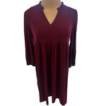 Burgundy Long Sleeve Dress Size Small-RF