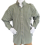 Men's Ariat Long Sleeve Green Plaid Button Up Shirt Size XXL - RF