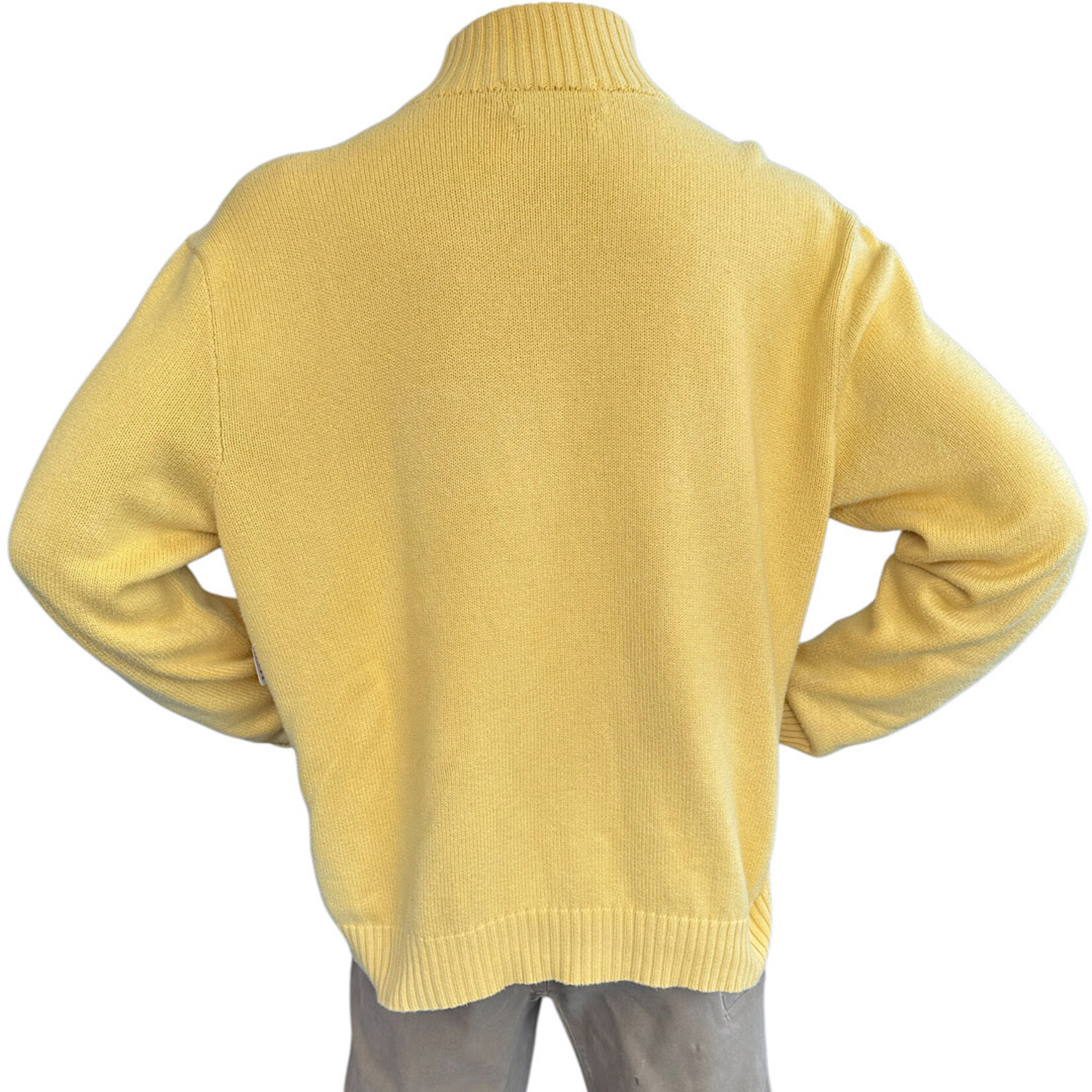 Ralph Lauren Men's Yellow Polo Half Zip Size Large -RF