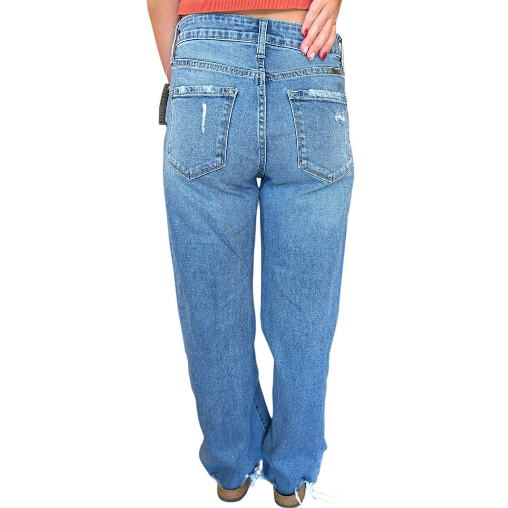 KanCan KC2529M-OP Medium Wash Straight Fit Jeans Size 3/25-RF