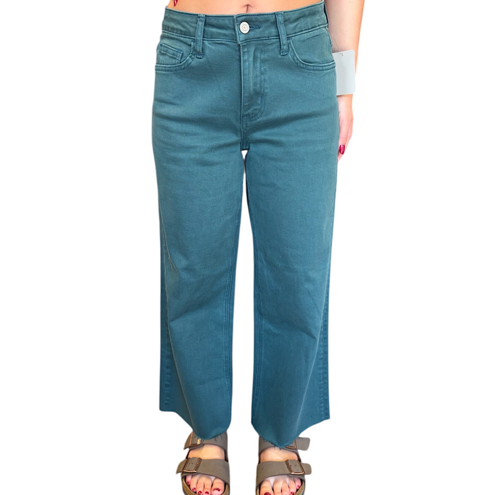 Vervet T5872ba Balsam Wide Leg Cropped Jeans Size 3/26-RF