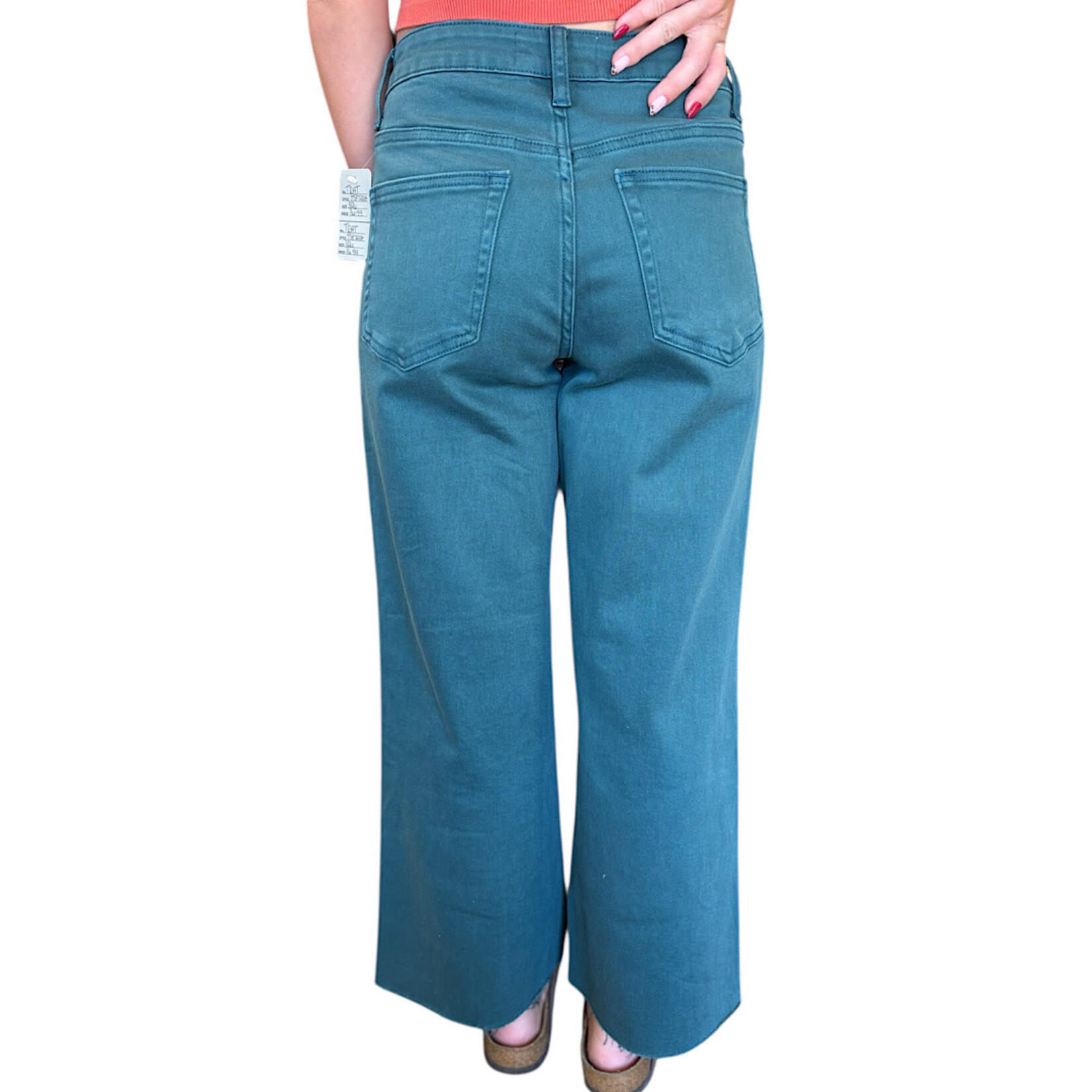Vervet T5872ba Balsam Wide Leg Cropped Jeans Size 3/26-RF