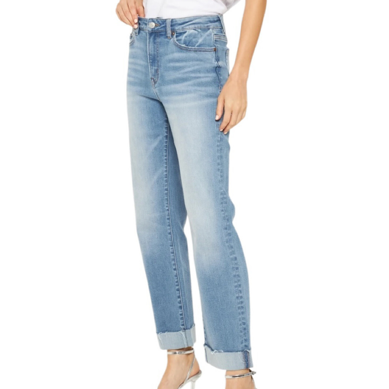 Mica Denim Mica MTT-T3286 High Rise Tummy Control Straight Leg Jean