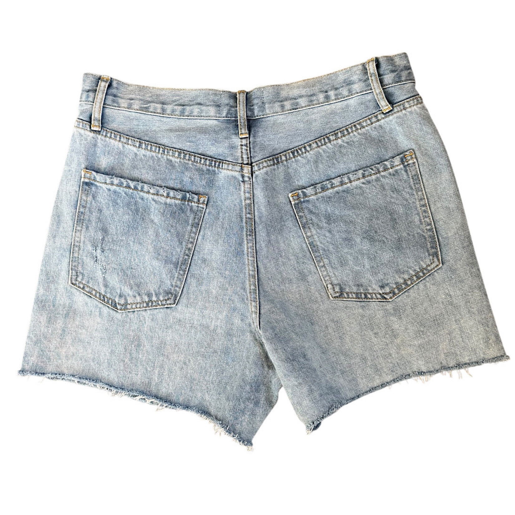 Button Fly Side Slit Shorts