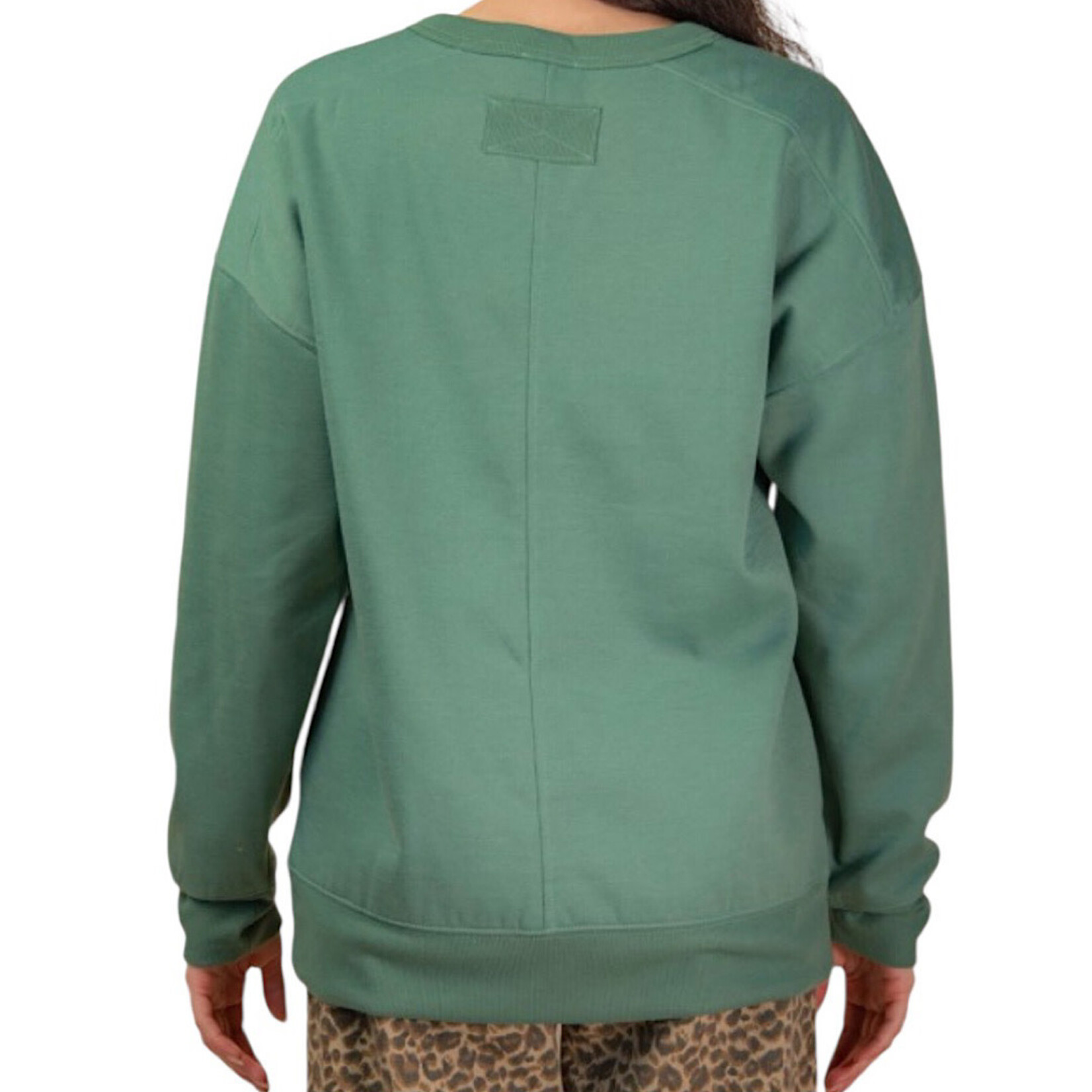 Sage Sweatshirt with Side Pockets